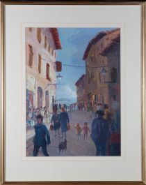 Roger Macbeth Rigby (1922-2019) - 20th Century Oil, Passeggio in Casole D'Elsa