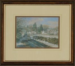 Peter Oliver (1927-2006) - Signed 1996 Pastel, Winter Weather