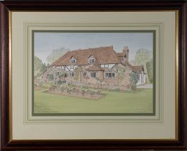 Robert Brock - 2002 Watercolour, Rose Tree Cottage