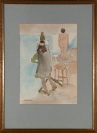 Andrew Freeth (1912-1986) - Signed 20th Century Watercolour, Artist and Model