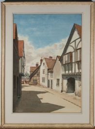 J.S. Kelley - Contemporary Watercolour, A Quiet Cotswold Street