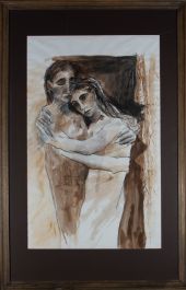 L. Delahay - 1984 Mixed Media, A Comforting Embrace