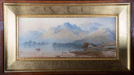 Mid 19th Century Watercolour - Mountain Lake