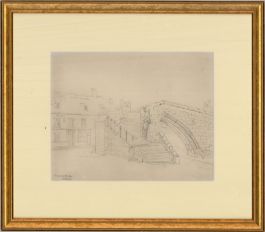 1988 Graphite Drawing - Trinity Bridge, Crowland