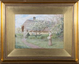 Joseph Kirkpatrick (1872-1930) Watercolour, The Firewood Gatherer