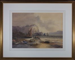 H. Turner - Late 19th Century Watercolour, French Fishermen