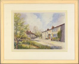 Pauline Latham - 20th Century Watercolour, Cottages, West Ayton