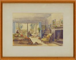 Stone - 1984 Watercolour, The Artist's House