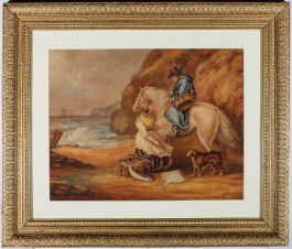 After George Morland  - 1847 Watercolour, Selling Fish