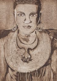 Terry Buchanan (b.1938) - 1998 Collagraph, Africa II