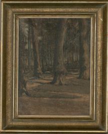 Angela - 1896 Oil, Path Through The Woods