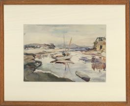 Framed 1933 Watercolour - Sailing Boats