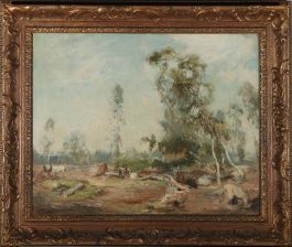 James Lawton Wingate (1846-1924) - Early 20th Century Oil, The Woodcutters