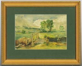 J. Mason - 1919 Watercolour, The Old Lock