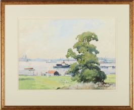 Wilfred Moody Fryer (1891–1967) - Framed Watercolour, Plymouth Sound