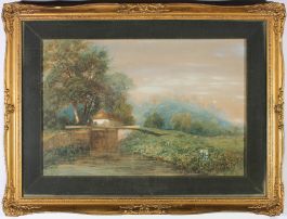 William Taunton - 1870 Watercolour, Cottage On The Lock