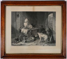 P. Gibbon after Landseer - 1834 Engraving, Jack In The Office