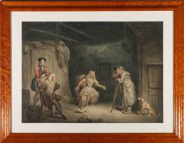 Mid 19th Century Watercolour - The Dispute