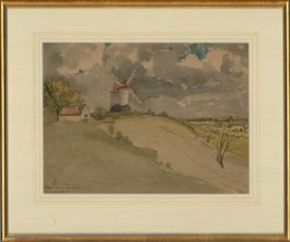 H.E. Large - Framed 1957 Watercolour, Argos Hill Mill