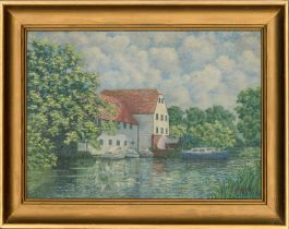 Gerry B. Gibbs - Framed 1985 Oil, The Mooring