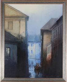 Levicki - 1991 Oil, Morning Mist, Street Scene