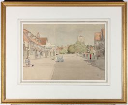 Sydney W. Starling (1889-1984) - Watercolour, View of Pinner High St.