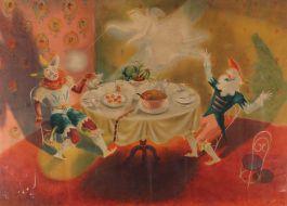 James Fitton RA (1899 –1982)  - 1942 Lithograph, The Pantomime