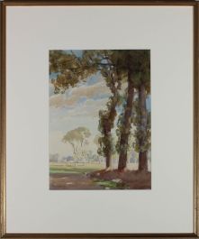 Frederick Leighton - Framed 1923 Watercolour, Tall Trees
