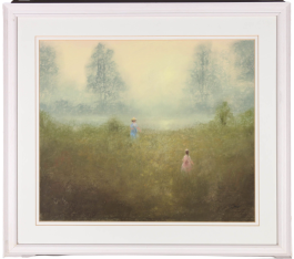 M. Clarke - Framed 20th Century Pastel, Through the Fields