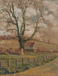 Mid 20th Century Oil - Coming Home