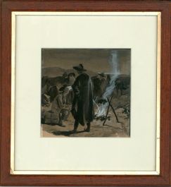 Alfred Pearse (1855-1933) - Early 20th Century Watercolour, Around the Fire