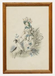 Early 20th Century Graphite Drawing - Honeysuckle's Garden