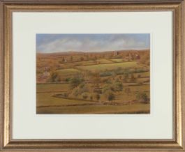Pat Kitching - 2004 Pastel, Dauntsey Vale (from Callow Hill)