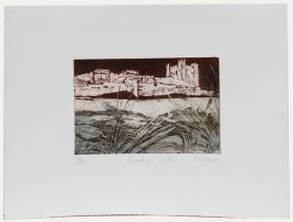 Pat Mallinson (1930-2008) - 20th Century Etching, Bamburgh Castle