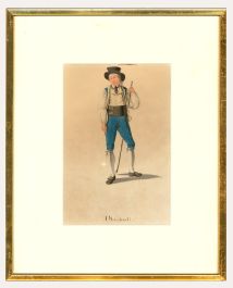 Style of David Alois Schmid (1791-1861) - Framed Watercolour, Man from Oberhasli