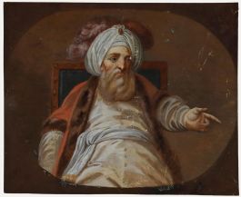 19th Century Gouache - Portrait of a Sultan
