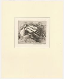 Catherine Benson after Henry Moore - 1993 Etching, The Artist's Hands