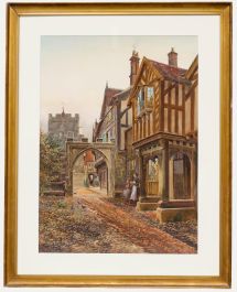 Thomas Greenhalgh (1848-1906) - 1883 Watercolour, Leicester Hospital Warwick