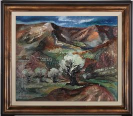 Noreibiar - Scandinavian School  1930 Oil, Norwegian Landscape