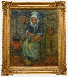 Late 19th Century Oil - Flemish Woman