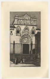 William Strang RA (1859-1921) - 1913 Etching, Doorway of Santa Cruz, Toledo