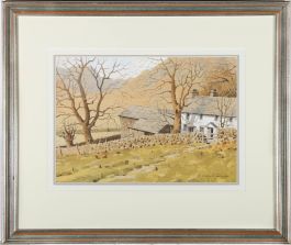 René Martin Tomlinson - Framed 20th Century Watercolour, Blea Tarn Farm