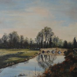 Pamela Coward - 20th Century Oil, The Village Bridge