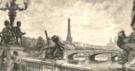 Aime Edmond Dallenagme (1882-1971) - Etching, View of the Seine in Paris