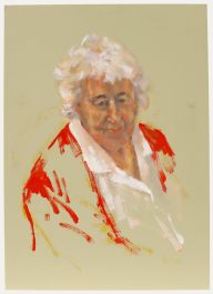 Wendy Trinder (1942-2020) - 20th Century Oil, Portrait of a Woman in Red