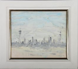 Contemporary Oil - Skyscraper Skyline