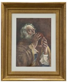 G. Rushton - Framed 19th Century Watercolour, Flagon Drinker