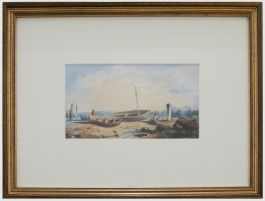 1868 Watercolour - On the Beach