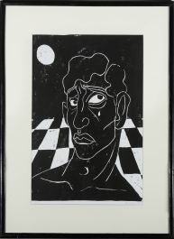 Isabelle Mulvany - Contemporary Woodcut, Moonlit Melancholy