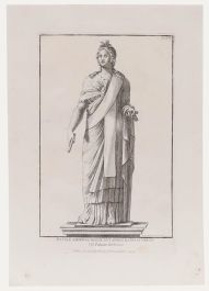 Sir Nicolas Dorigny (1658-1746) - Etching, Statue of Agrippina the Younger